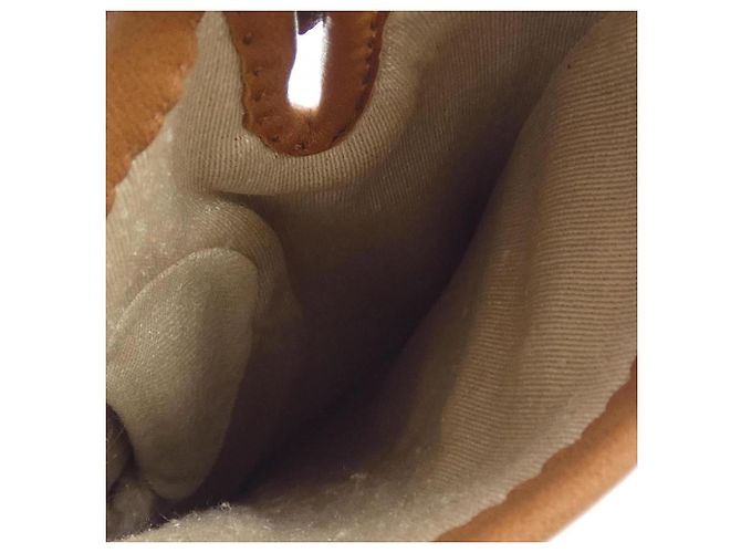 Guanti caldi in pelle e seta marroni Hermès Marrone - vista 4