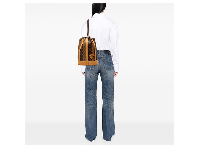 Zaino Randonnee Monogram Reverse Nigo marrone Louis Vuitton - vista 6