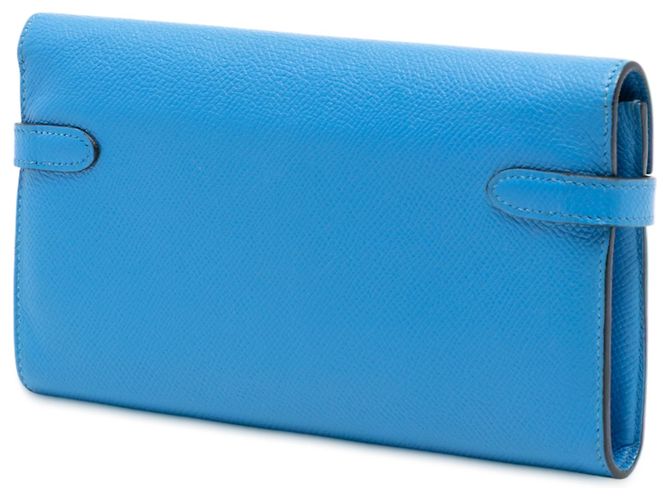 Cartera Longa Kelly en Epsom Azul Hermès - vista 2