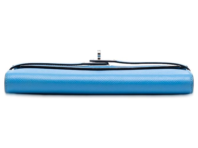 Cartera Longa Kelly en Epsom Azul Hermès - vista 3