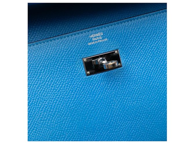 Cartera Longa Kelly en Epsom Azul Hermès - vista 5