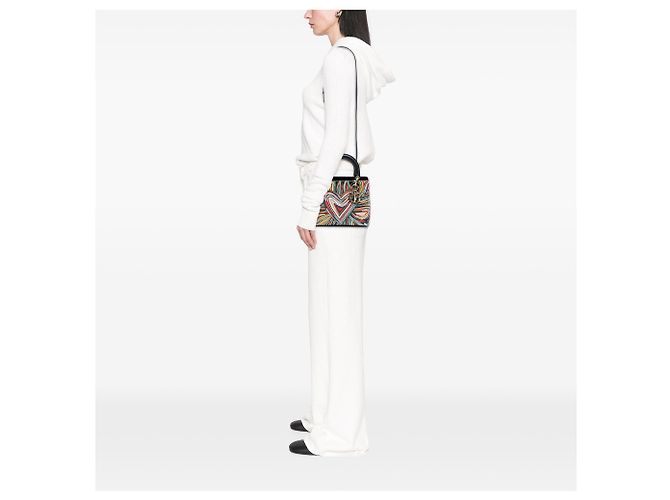 Dior Nero Edizione Limitata DiorAmour Media Pelle di Vitello Lady Dior - vista 7