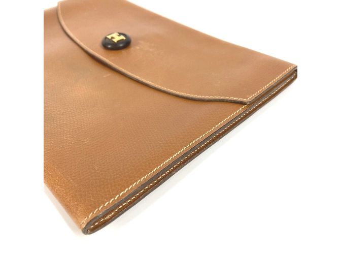 Bolsa Clutch Rio Vintage H Logo da Hermès Marrom - vista 11