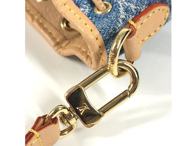 Portachiavi in denim Monogram Louis Vuitton Blu - vista 10
