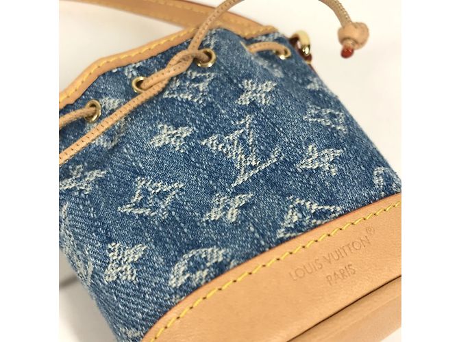 Portachiavi in denim Monogram Louis Vuitton Blu - vista 14