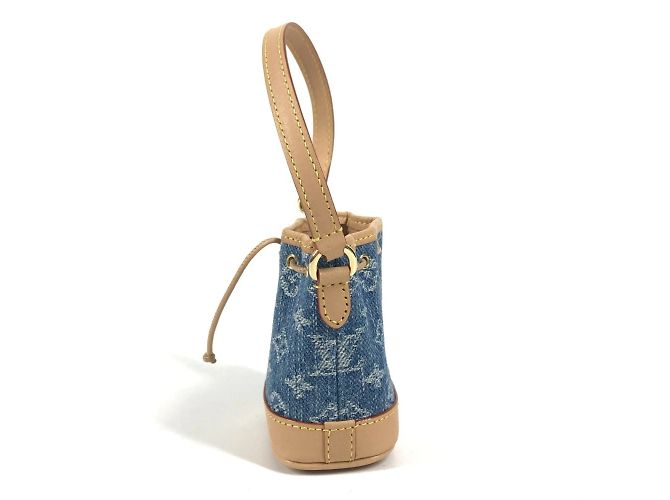 Portachiavi in denim Monogram Louis Vuitton Blu - vista 3