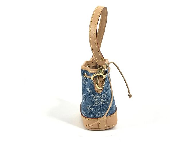 Portachiavi in denim Monogram Louis Vuitton Blu - vista 4
