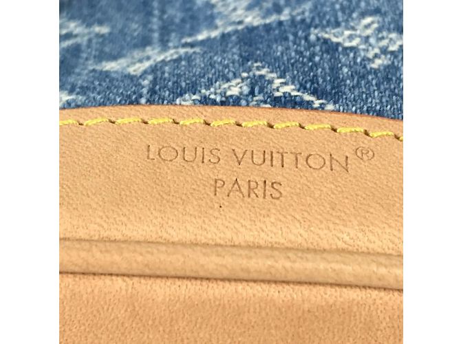 Portachiavi in denim Monogram Louis Vuitton Blu - vista 6