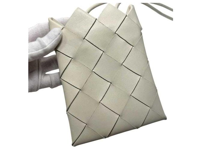 Mini borsa a spalla Intrecciato bianca Bottega Veneta Bianco - vista 11