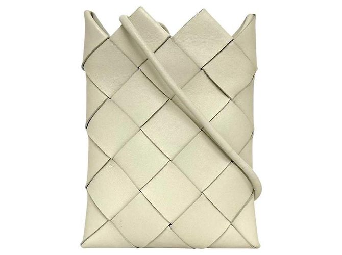 Mini borsa a spalla Intrecciato bianca Bottega Veneta Bianco - vista 2