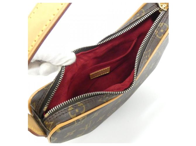 Borsa a Spalla Pochette Croissant Monogram Louis Vuitton M51510 Marrone - vista 6