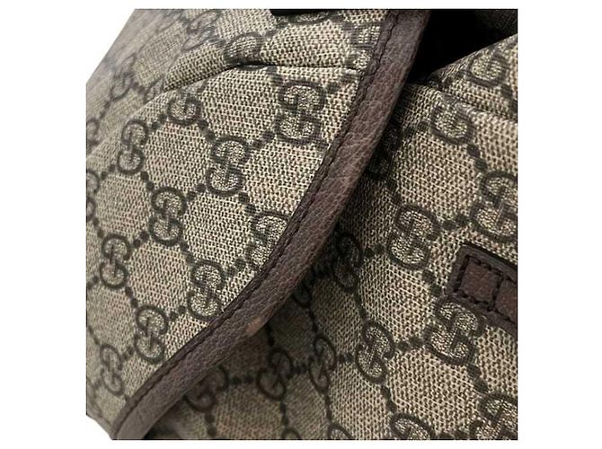 Zaino Gucci Beige Marrone GG Supreme - vista 11