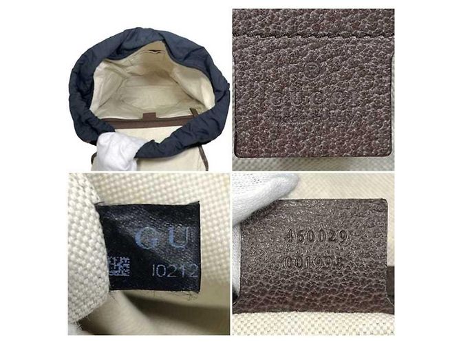 Zaino Gucci Beige Marrone GG Supreme - vista 4