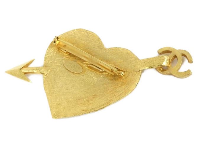 Spilla Chanel dorata D'oro - vista 2