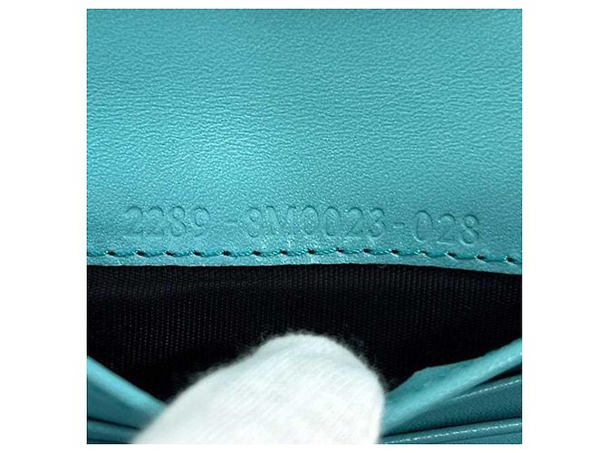 Fendi Zucchino Tri-Fold Geldbörse Schwarz Blau - Ansicht 5