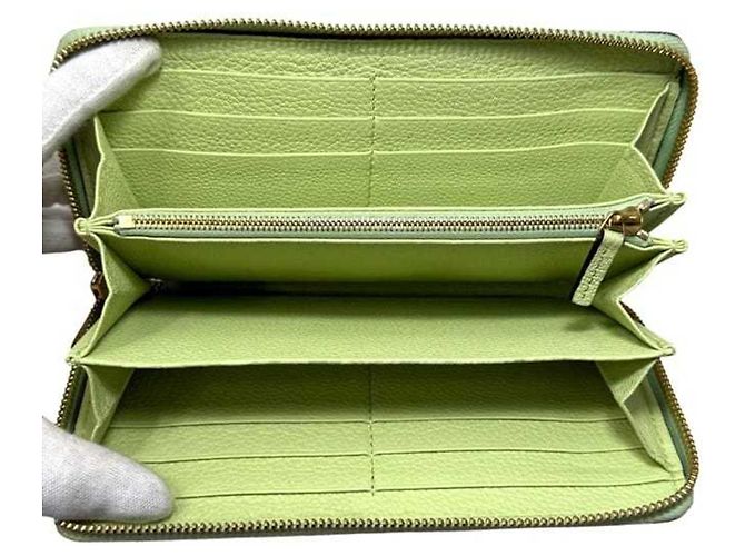 Gucci hellgrünes Bi-Fold-Langgeldbörse - Ansicht 7
