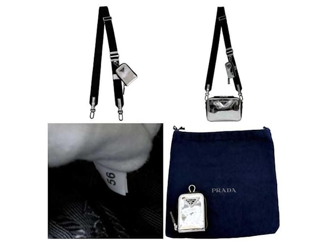 Borsa a Spalla Brick di Prada Nero - vista 3