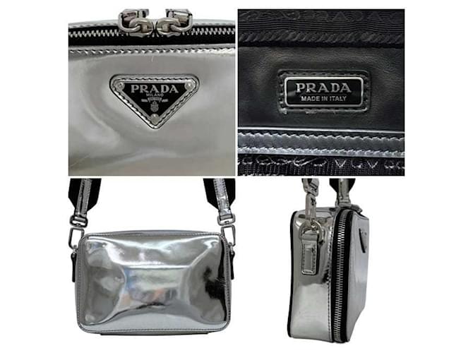 Borsa a Spalla Brick di Prada Nero - vista 4