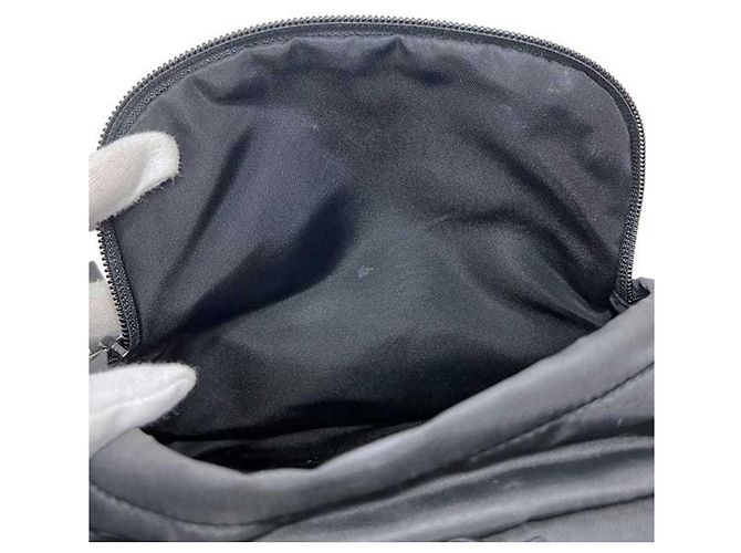 Prada Rucksack aus gestepptem Nylon und Leder Schwarz - Ansicht 5