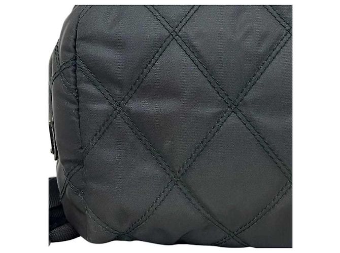 Prada Rucksack aus gestepptem Nylon und Leder Schwarz - Ansicht 7
