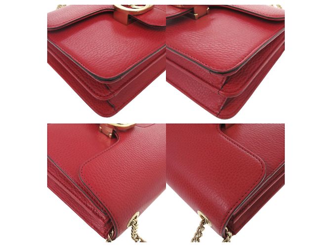 Borsa a Spalla Gucci Interlocking G Chain Rosso - vista 10