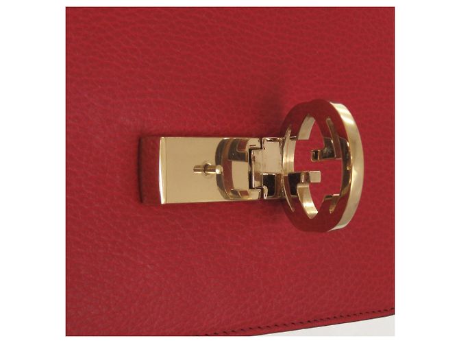 Borsa a Spalla Gucci Interlocking G Chain Rosso - vista 5