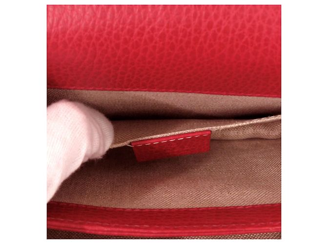 Borsa a Spalla Gucci Interlocking G Chain Rosso - vista 9