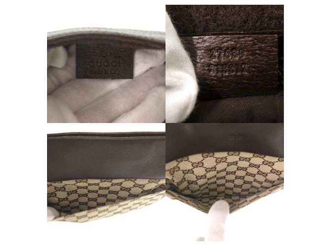 Borsa a tracolla in tela GG della linea Sherry di Gucci Marrone Rosso Verde - vista 10