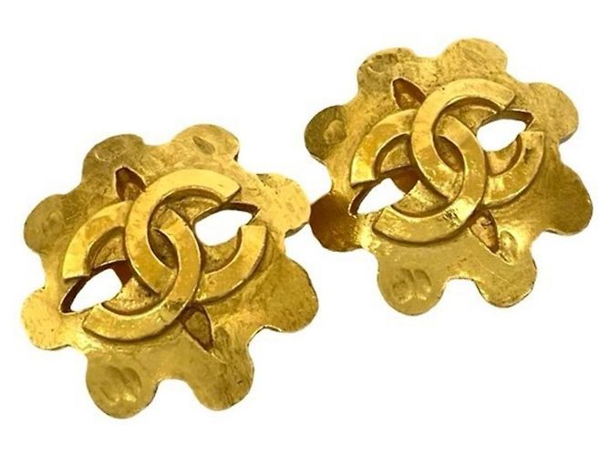 Timeless Vintage Coco Mark Gold Clip Ohrringe von Chanel Golden - Ansicht 2