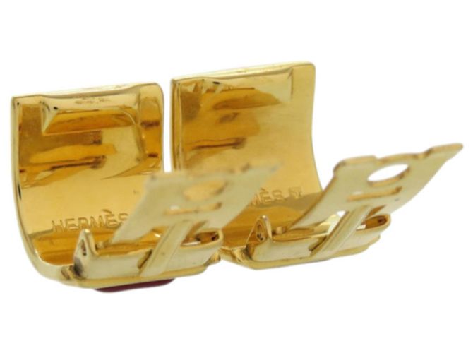 Pendientes de metal esmaltado Hermès Roja Azul Amarillo - vista 7
