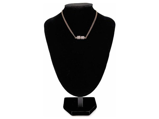 Collar Hermès Charnière PM en oro rosa y cuero Dorado - vista 9