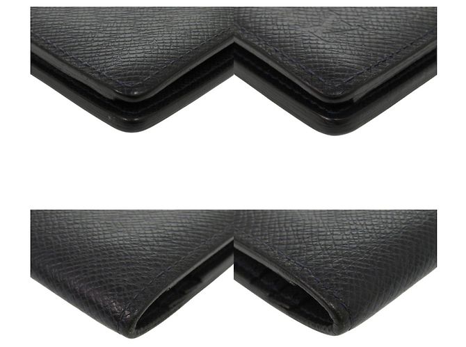 Portafoglio Lungo Brazza Taiga di Louis Vuitton Blu navy - vista 3