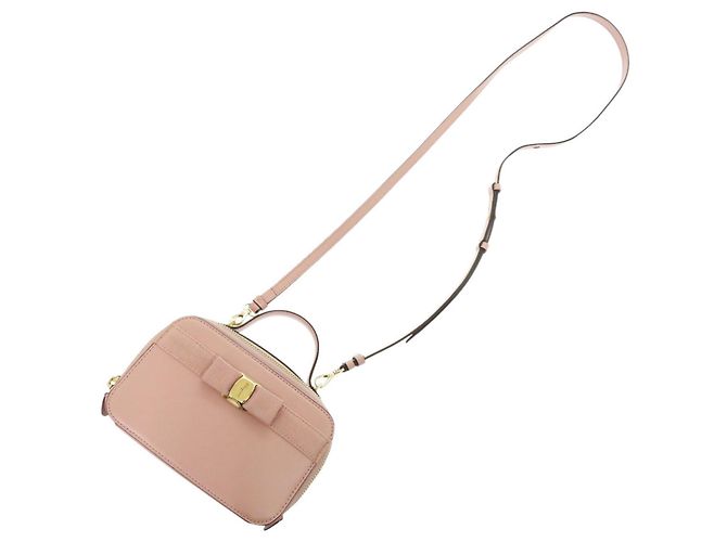 Borsa a spalla in pelle rosa Salvatore Ferragamo - vista 7