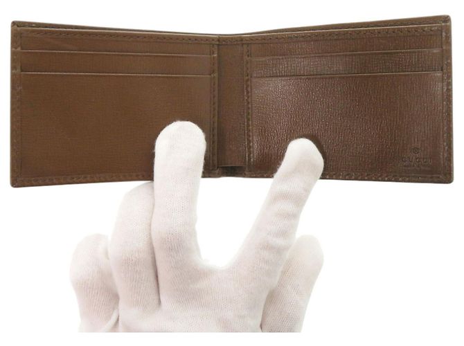 Billetera bifold beige Gucci Interlocking G - vista 5