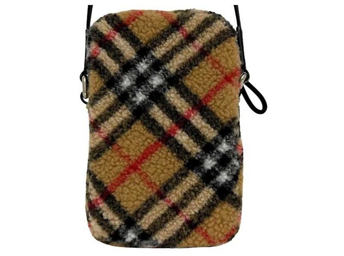 Borsa a spalla mini verticale Burberry Beige - vista 5