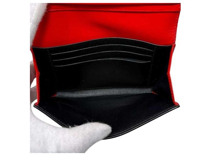Billetera Bifold Loewe Repeat en cuero rojo Roja - vista 5
