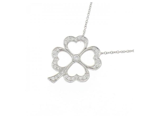 Tiffany & Co Collana Quadrifoglio Tiffany in Platino e Diamante - vista 3