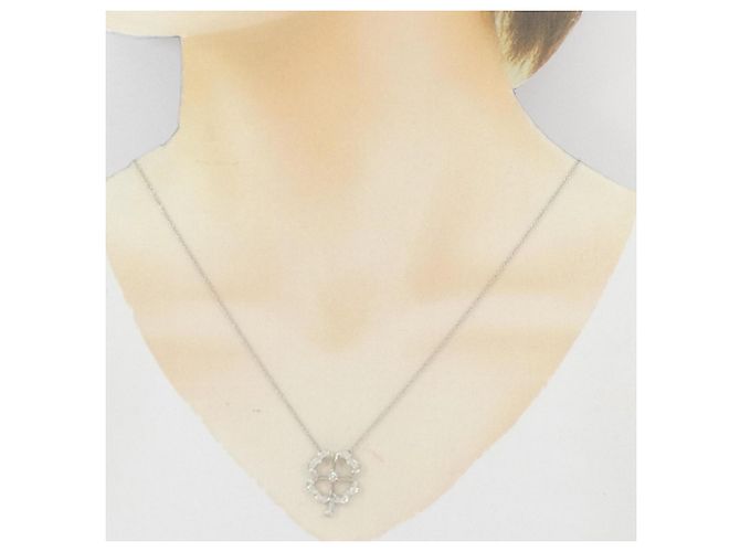 Tiffany & Co Collana Quadrifoglio Tiffany in Platino e Diamante - vista 6