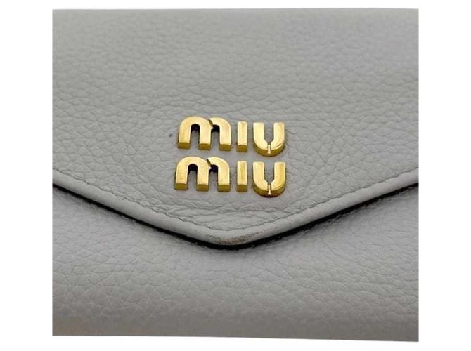 Billetera plegable Miu Miu Castaño - vista 10