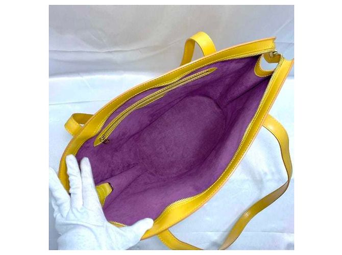 Saint Jacques Louis Vuitton Epi-Leder Tote Bag Gelb - Ansicht 9