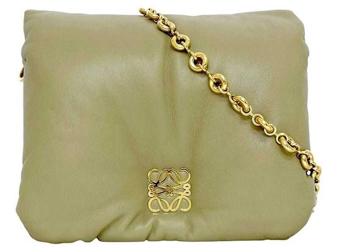 Borsa a Spalla Goya Puffer Loewe Verde Cachi - vista 2