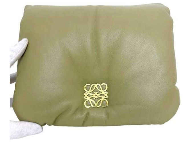 Borsa a Spalla Goya Puffer Loewe Verde Cachi - vista 6