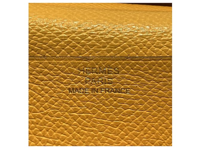 Cartera Larga Bearn de Hermès en Amarillo Azufre - vista 4