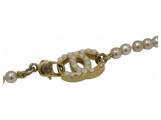 Collana di Perle Placcata Oro Chanel - vista 2