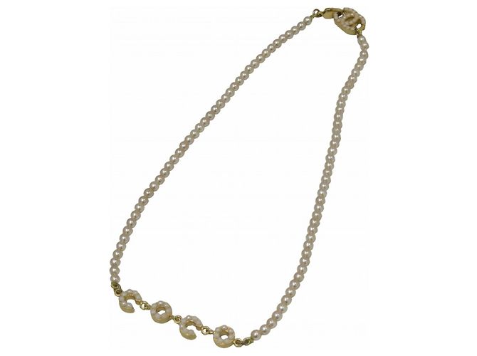 Collana di Perle Placcata Oro Chanel - vista 3