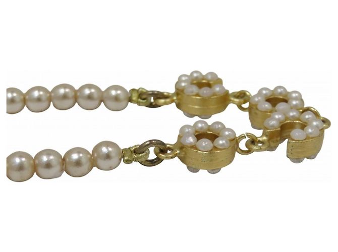 Collana di Perle Placcata Oro Chanel - vista 5