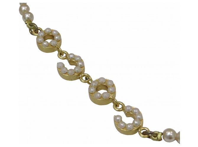 Collana di Perle Placcata Oro Chanel - vista 8