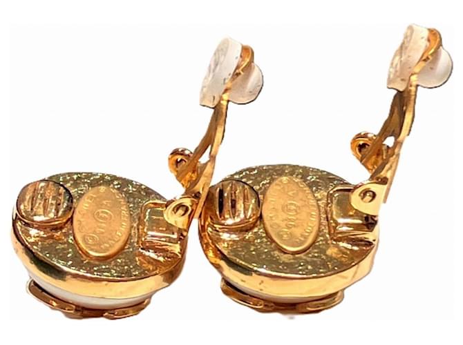 Orecchini a clip Chanel con perle e placcatura oro - vista 2