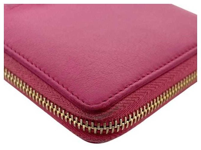 Cartera larga de cuero rosa Yves Saint Laurent - vista 10