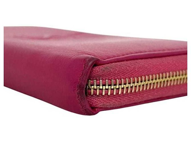 Cartera larga de cuero rosa Yves Saint Laurent - vista 11